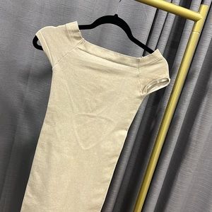 Bebe dress - beige and gold